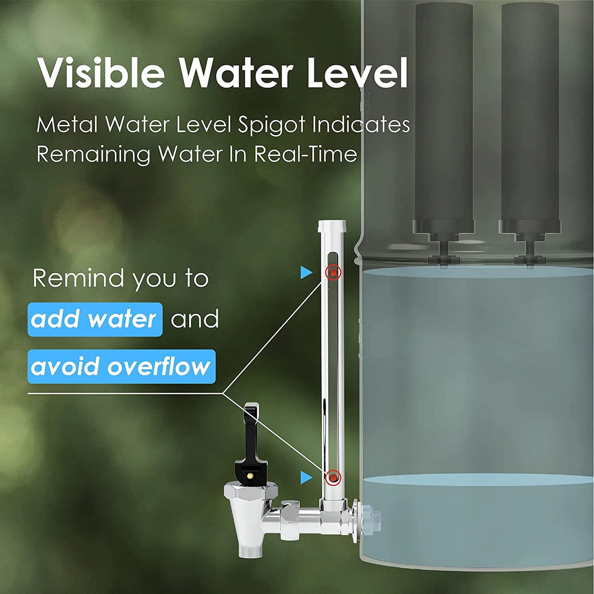 Water Filter System with 4 Filters, Stainless-steel, 2.25-gallon Z41393
