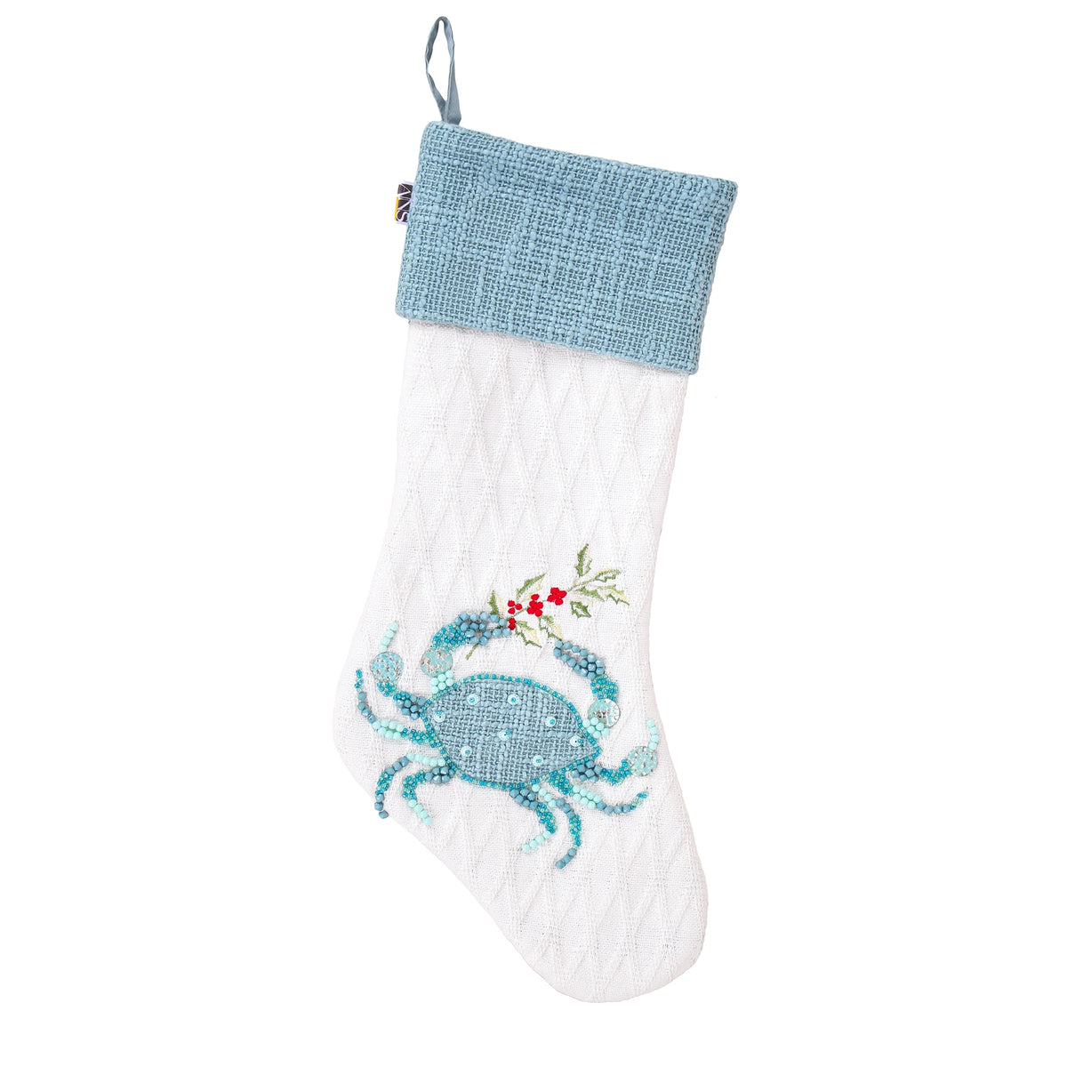 20” Embroidered Blue Crab Stocking V478512