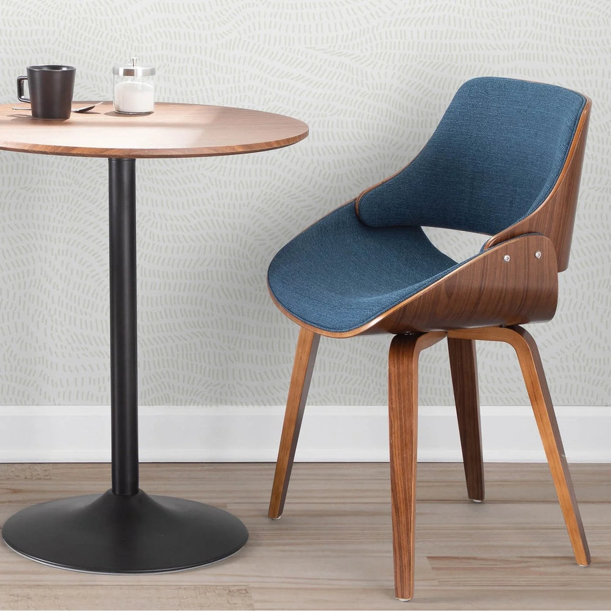 Grey Polyester Upholstered Dining Chair V94482