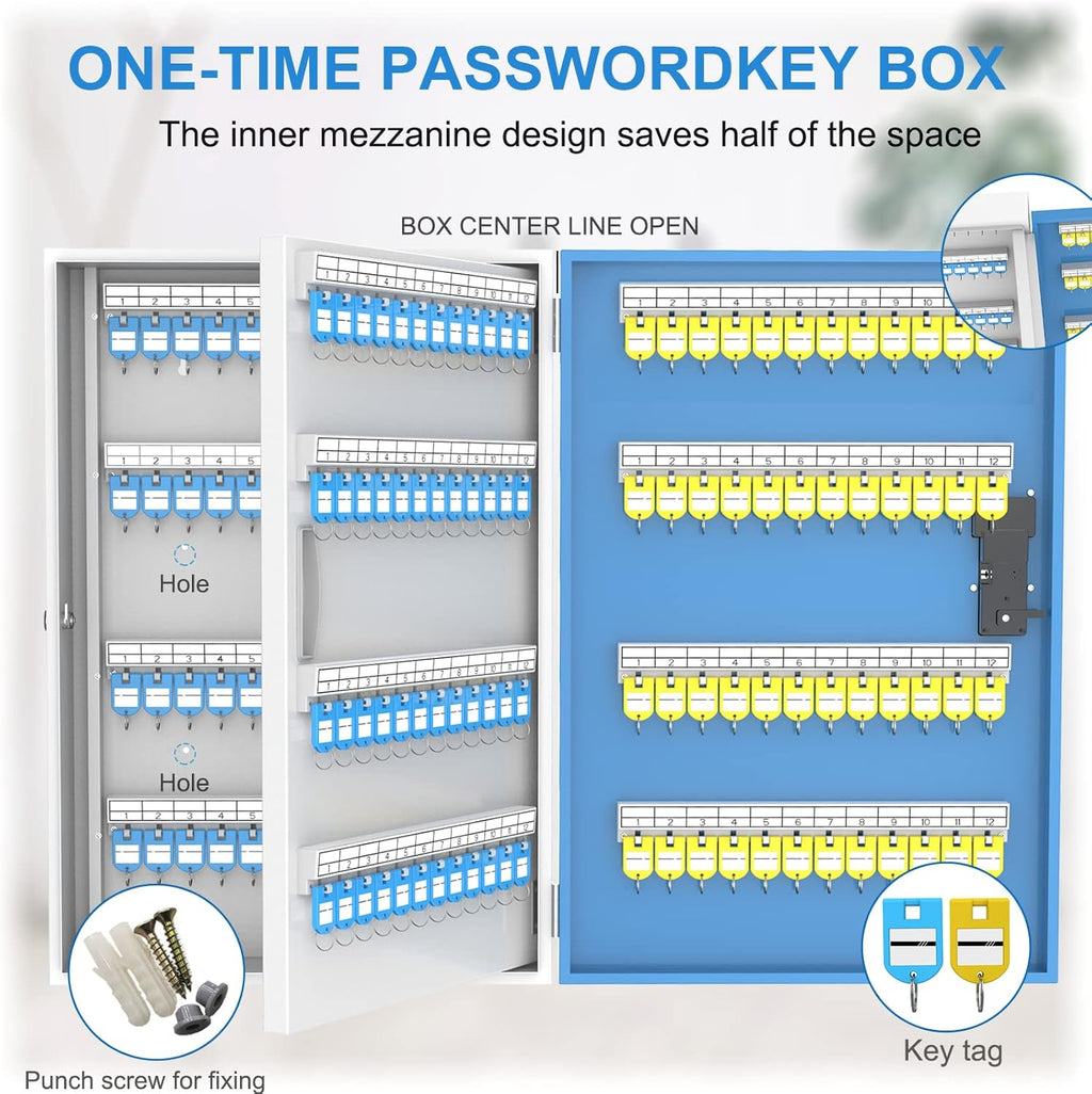 Smart Lock Key Box Wall Mount Metal Key Cabinet X63129