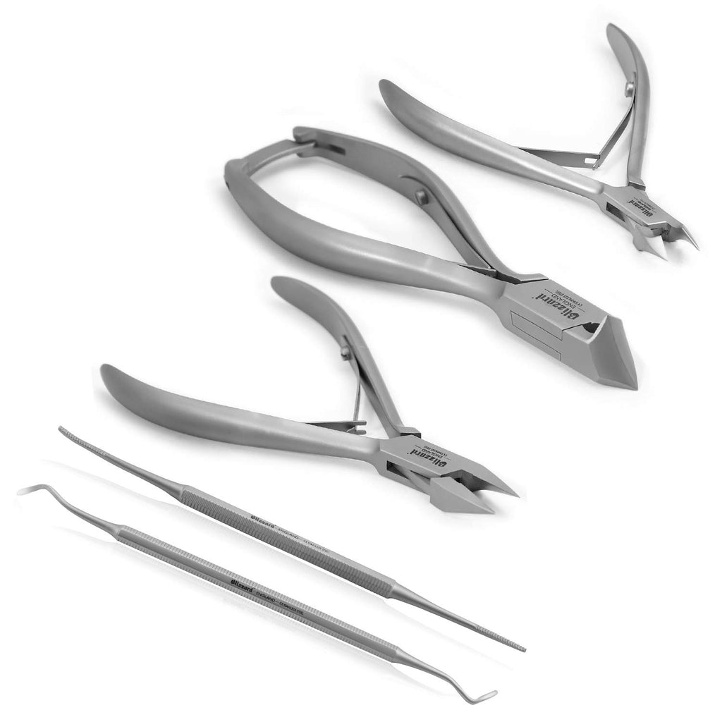 3-Piece German Forged Podiatry Nail Clippers Pack of 2 E881526
