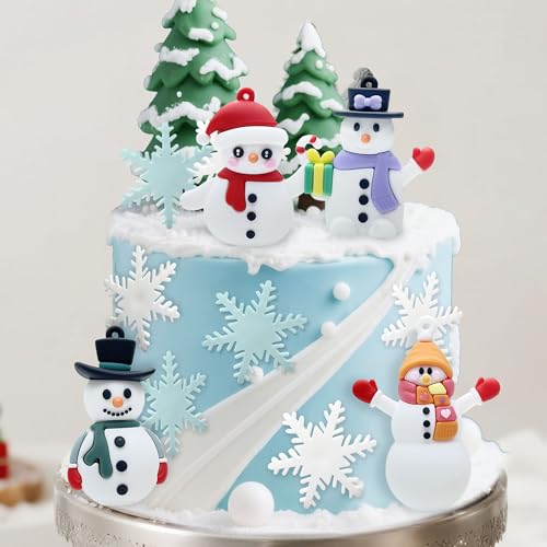 7 Pack Merry Christmas Cake Toppers D60346