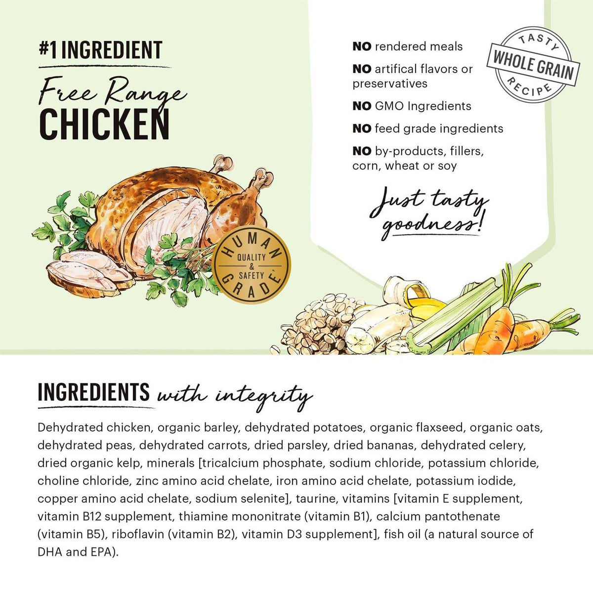 Dehydrated Whole Grain Chicken Dog Food U778411