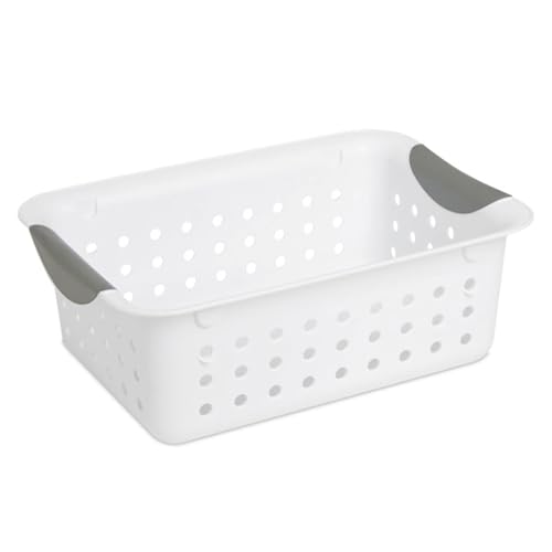 6-Pack White Plastic Storage Basket J156954