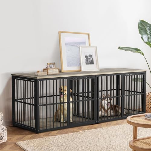 Brown Wooden Dog Crate Furniture TV Stand N74002