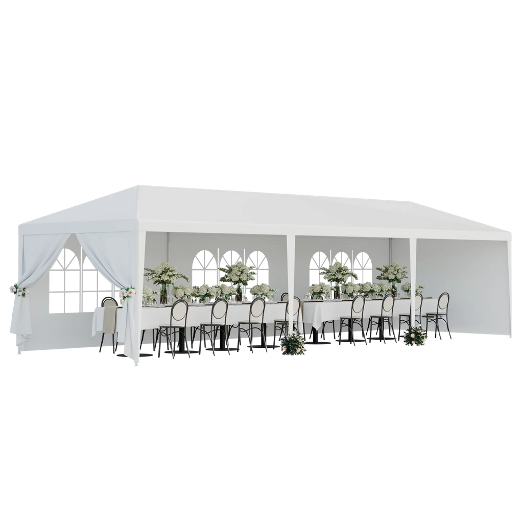 White Waterproof Canopy Tent Set 10 x 30' N734822