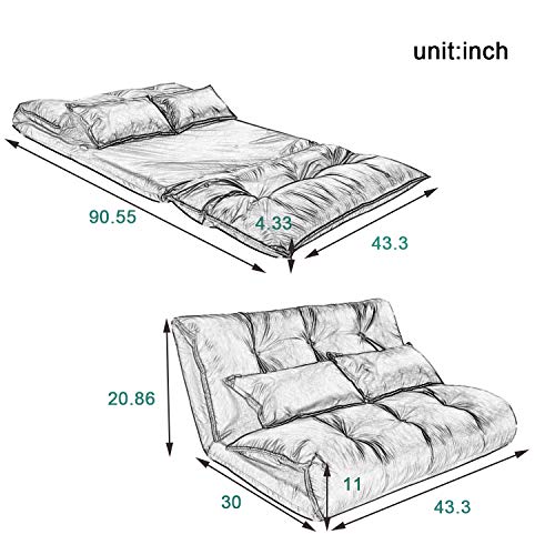 5-Position Folding Chaise Lounge with Adjustable Back & Steel Frame Black J38482