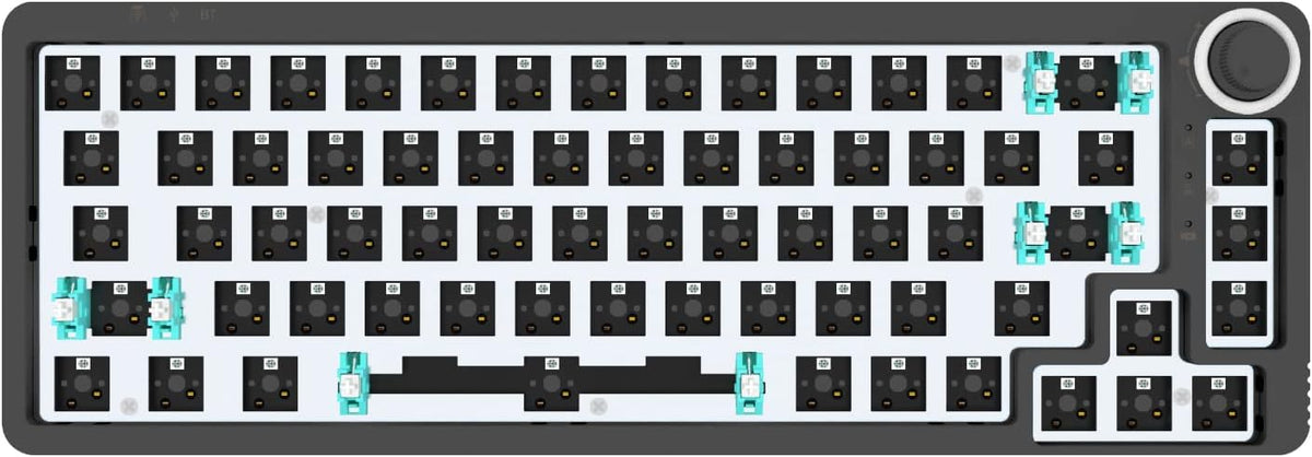 White 67 Keys Hot Swappable Mechanical Keyboard S6136