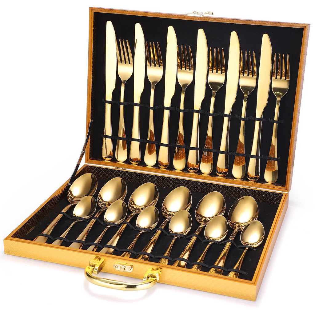 24 Piece Stainless Steel Silverware Set M793