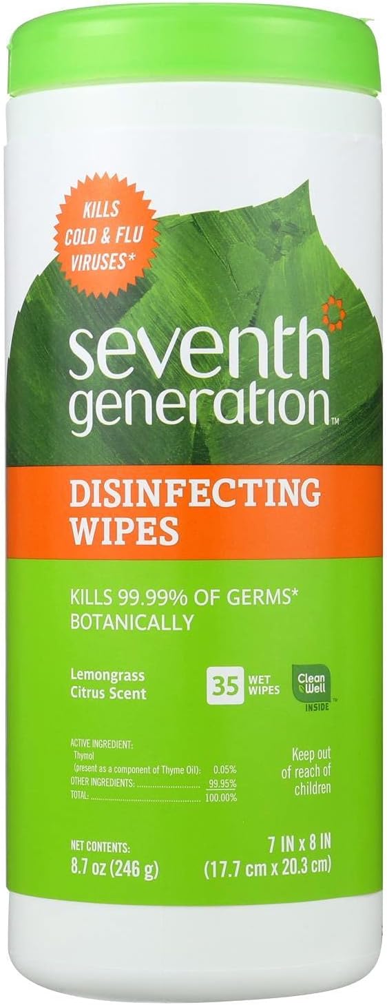 Disinfecting and Cleaning Wipes, White, 35/Can C37552