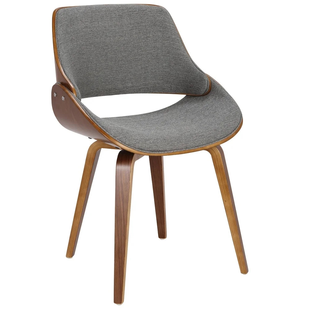 Grey Polyester Upholstered Dining Chair V94482
