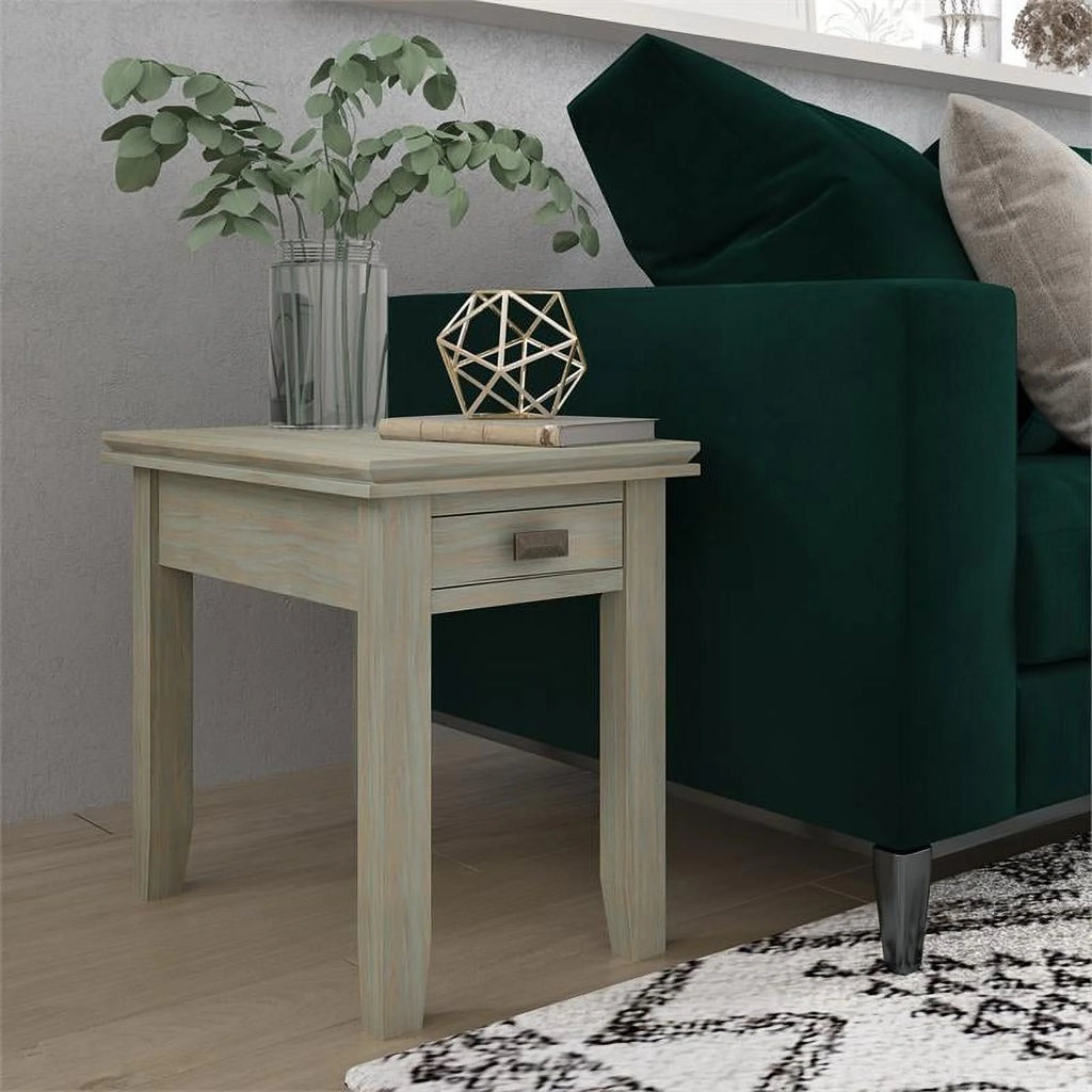 Gray Wood Narrow Side Table L7663