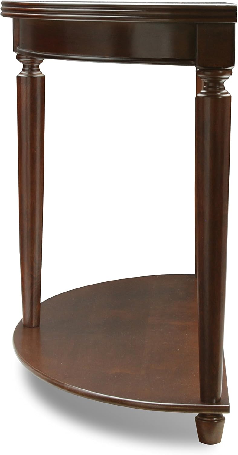 Dark Cherry Finish Glass Top Sofa Table M8375