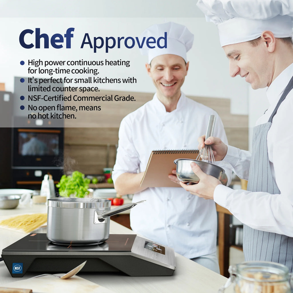 1800W Portable Commercial Induction Cooktop Stainless Steel W79469