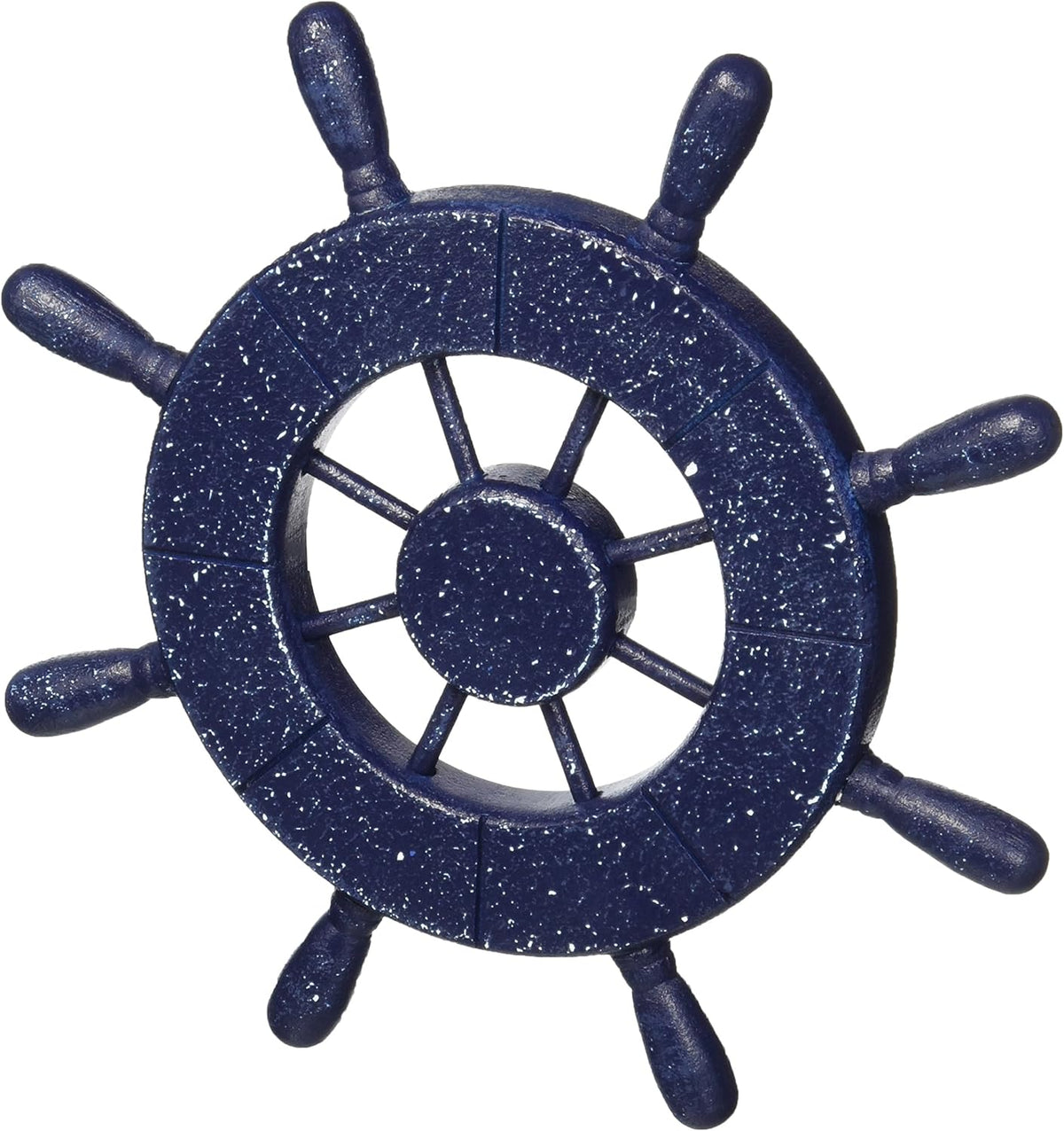 Rustic White Decorative Ship Wheel with Anchor 18 N3517