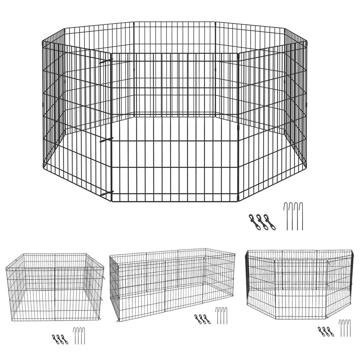 8 Panel Folding Pet Playpen Dog Exercise Pen E2938