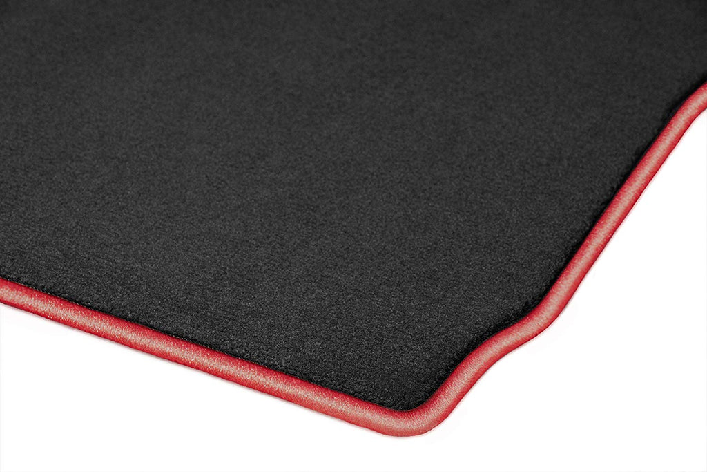 Black with Red Edging Carpet Car Mats K348814