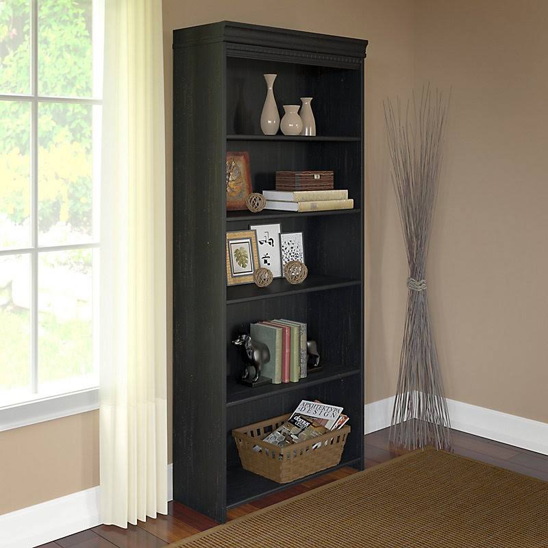 Black Standard Bookcase W1901