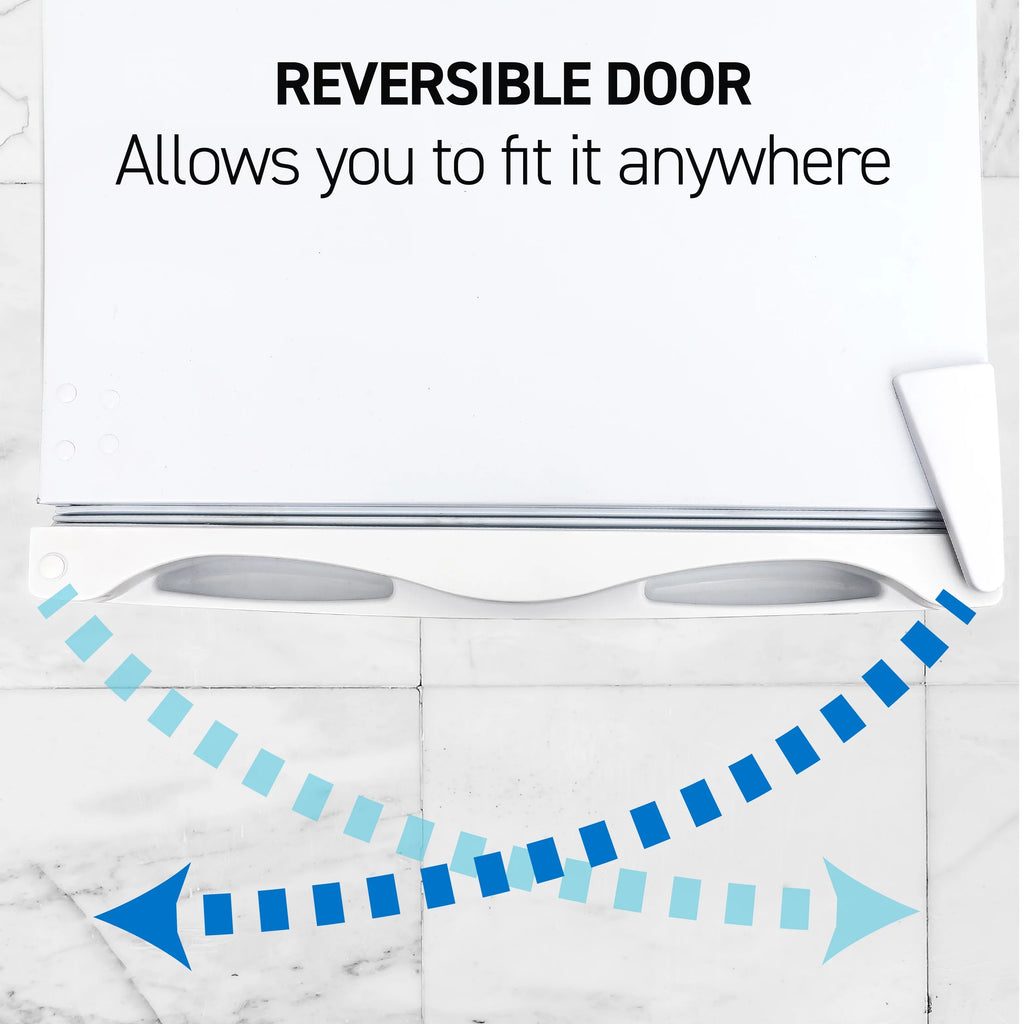 White 5 Cu Ft Upright Freezer with Reversible Door Y210