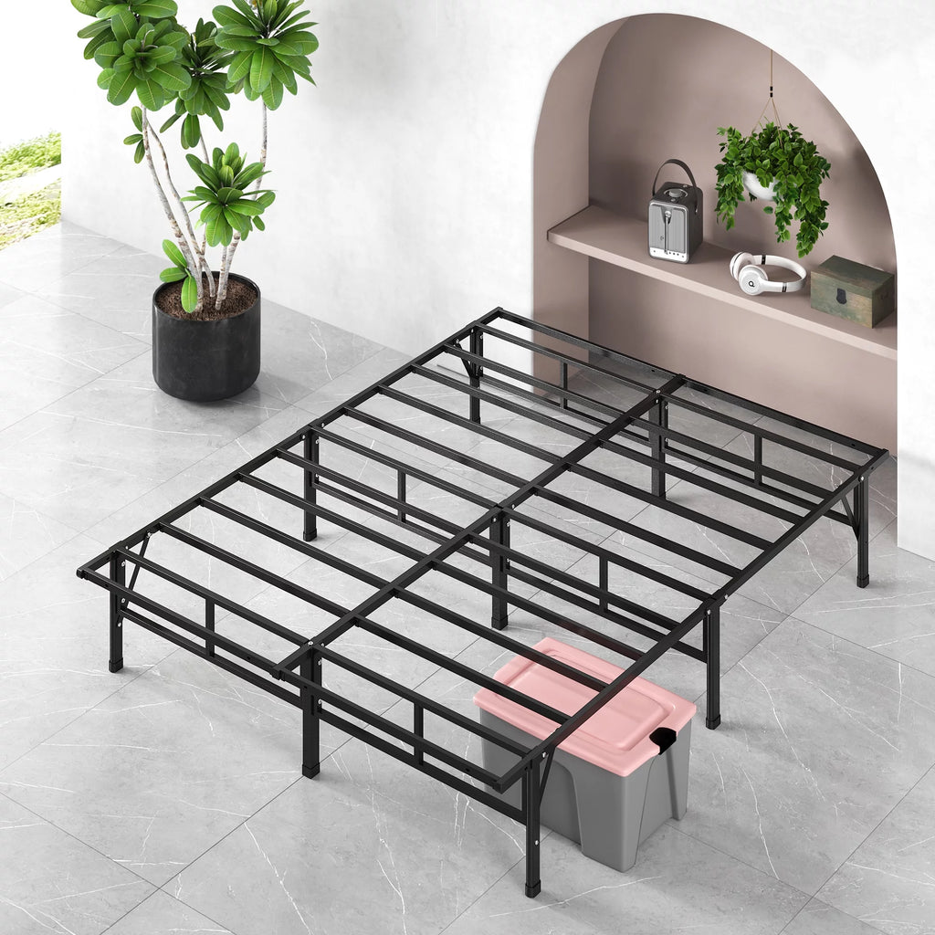 14" Queen Metal Mattress Foundation Bed Frame F74843