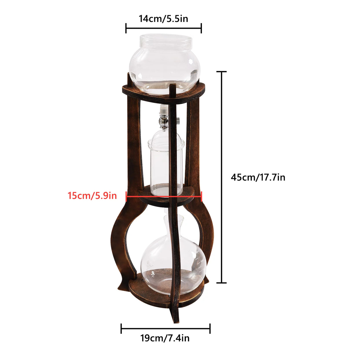 Cold Brew Drip Tower Coffee Maker Glass Container X2417