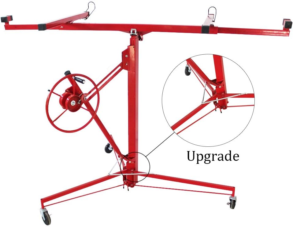 11 Feet 150 lbs Rolling Drywall Panel Lift Hoist G8108