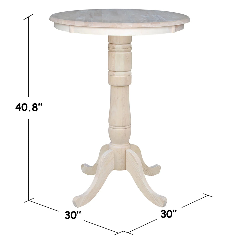 Unfinished Wood Bar Table I59519