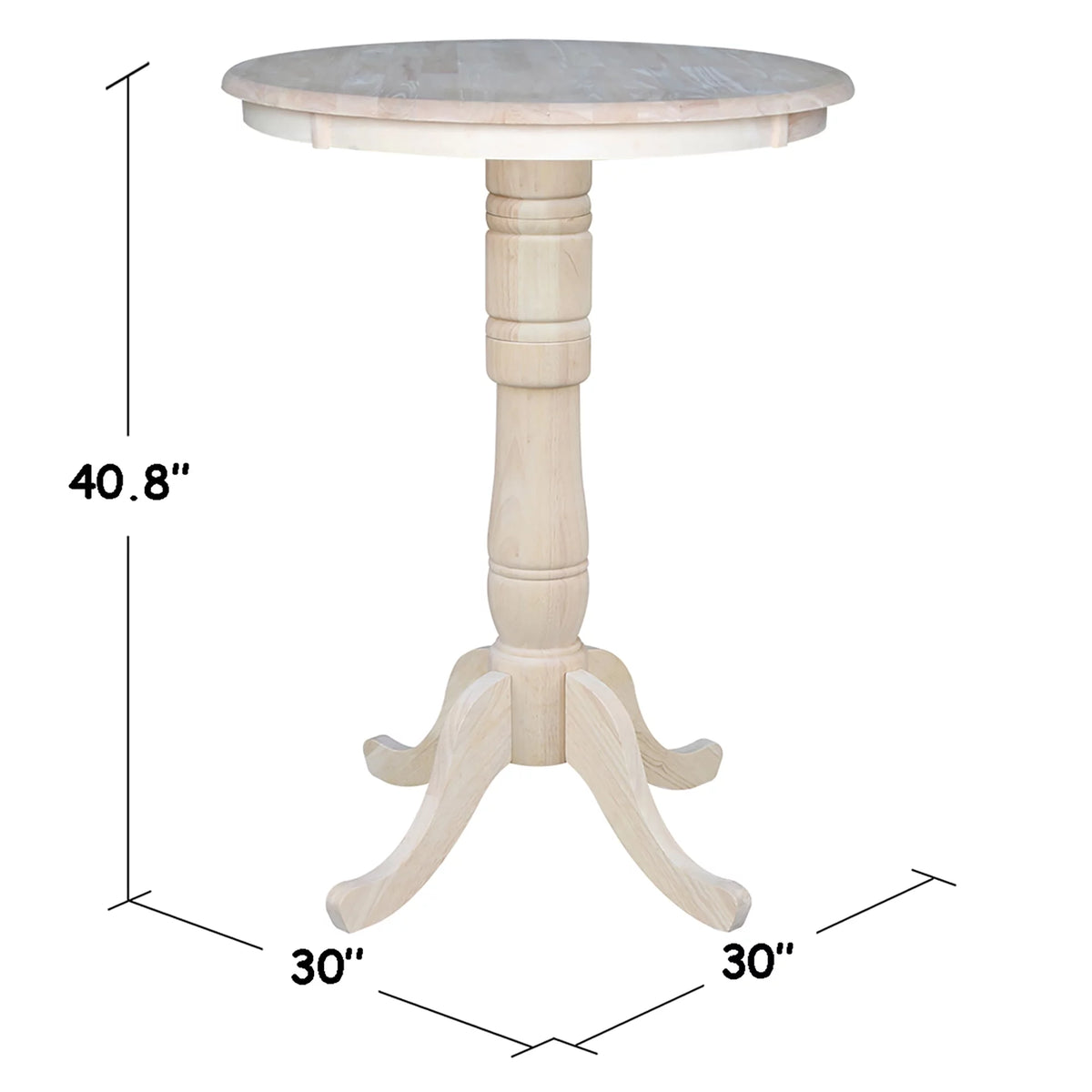 Unfinished Wood Bar Table I59519