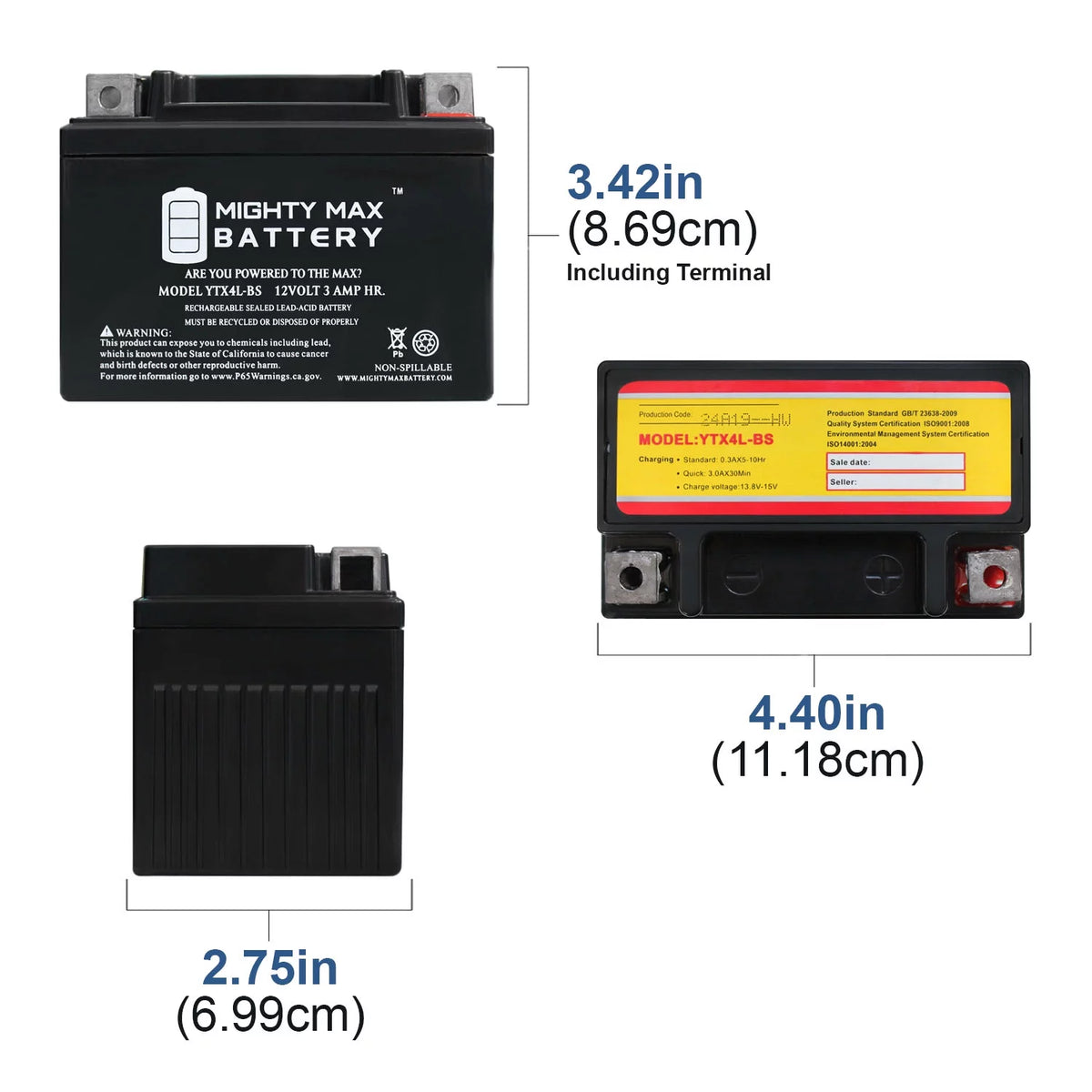 SLA Battery for ATV Dirt Bike Z4402