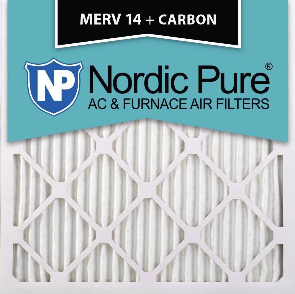 10x10x1 MERV 14 Carbon AC Furnace Filters Qty 12 D98554