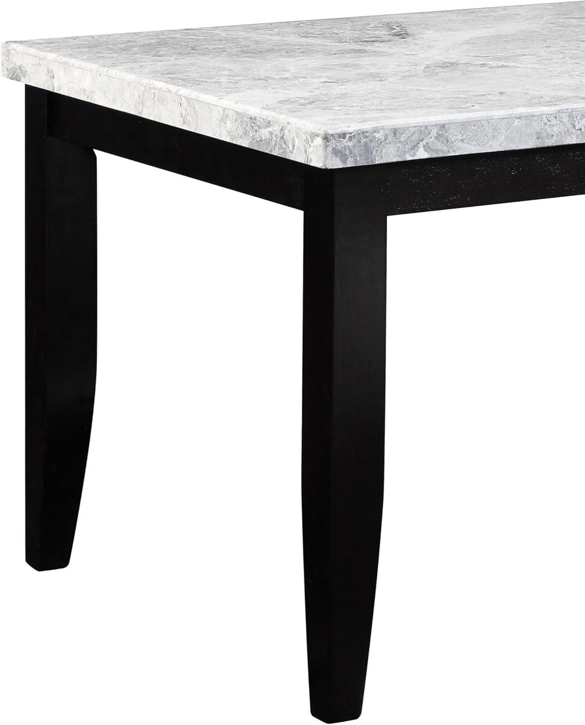 Rectangular Marble Top Dining Table in Black K377
