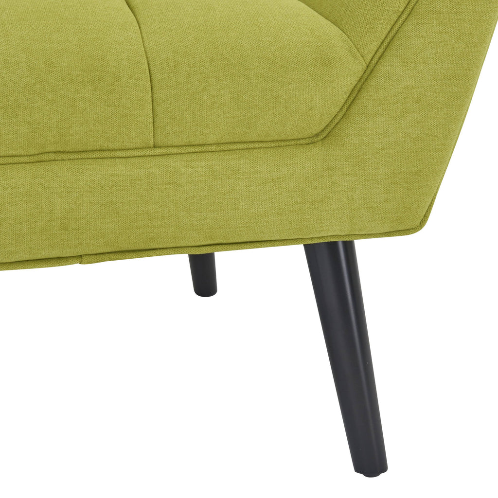 Turquoise Blue Velvet Channel Tufted Armchair J914250