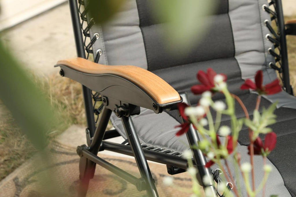 Set of 2 Oversized Padded Zero Gravity Chair, Grey G9593