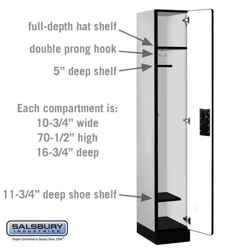 15x22 Wide Single Tier Wood Locker G679