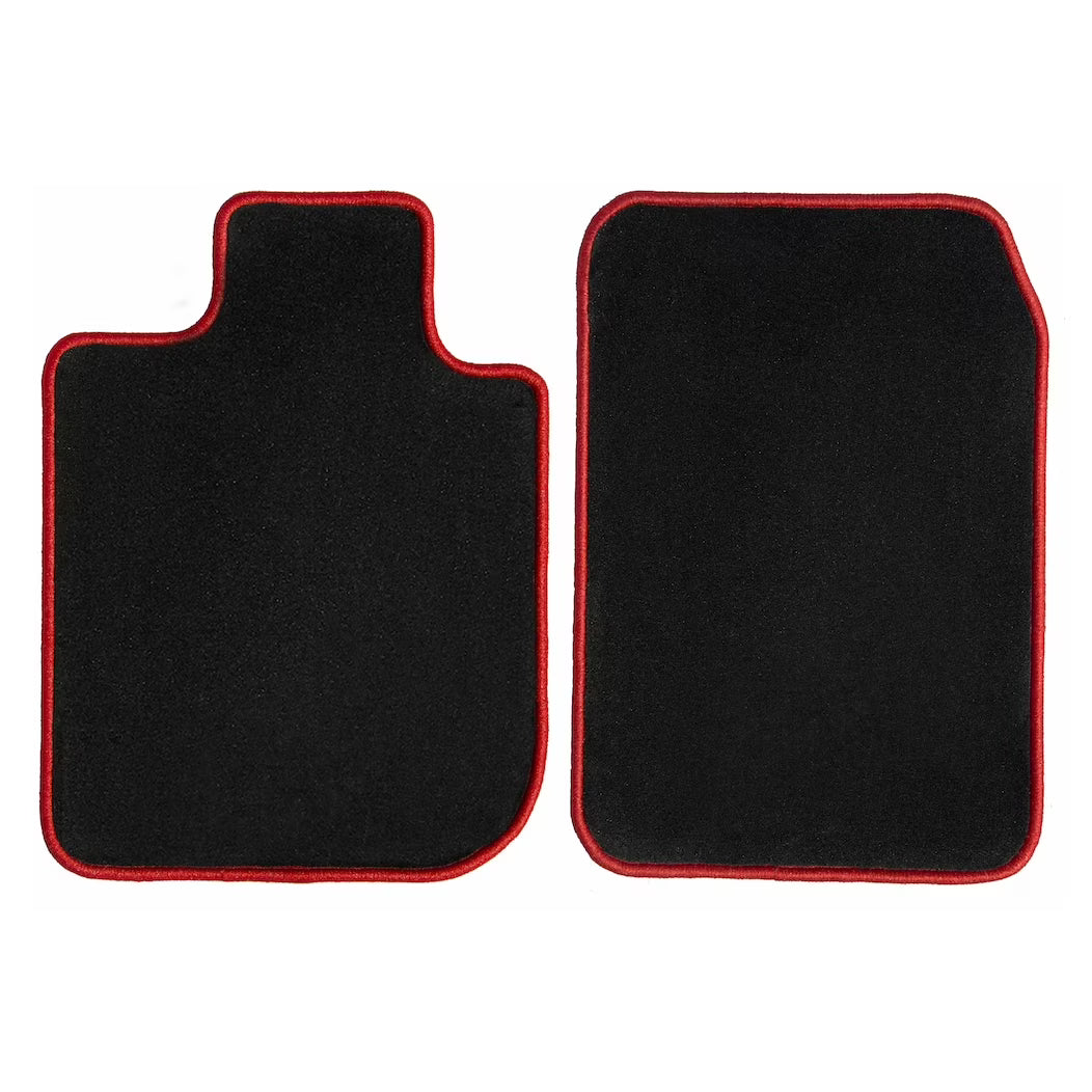 Black with Red Edging Carpet Car Mats K348814
