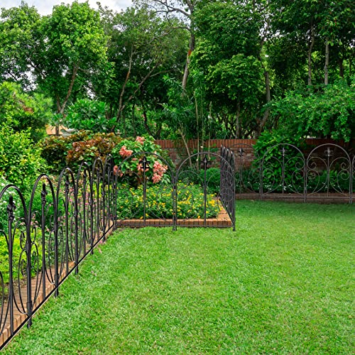 Decorative Garden Fence 10 Pack, 24in x 10ft Rustproof Metal Fencing M867744