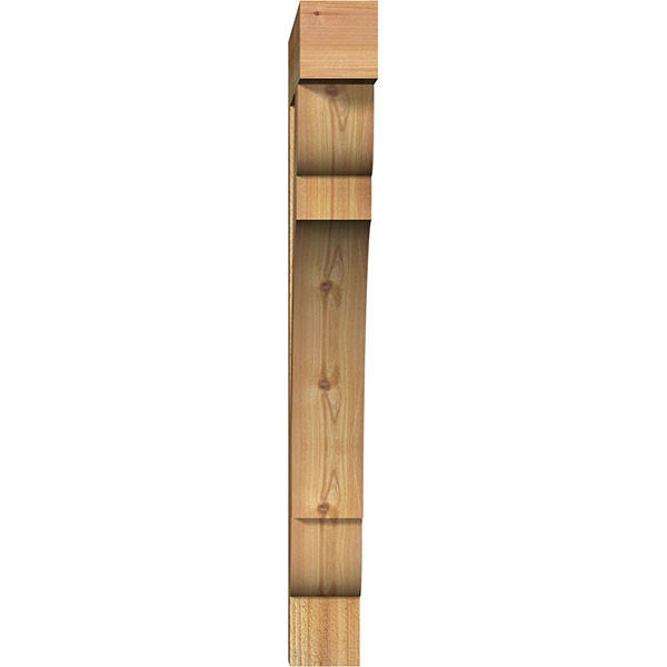 4x22W x 24x22D x 36x22H Olympic Block Rough Sawn Bracket, Western Red Cedar T559