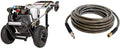 3200 PSI Gas Pressure Washer with Honda GC190, 2.5 GPM, 3/8" x 100' 4500 PSI Cold Water Hose Z90349