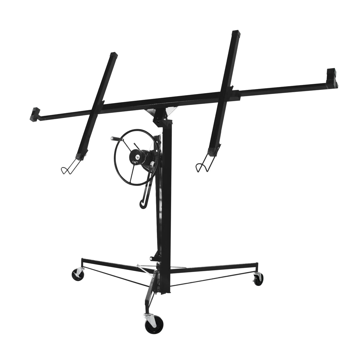 11FT Steel Drywall Panel Hoist Jack with Lockable Wheels H498