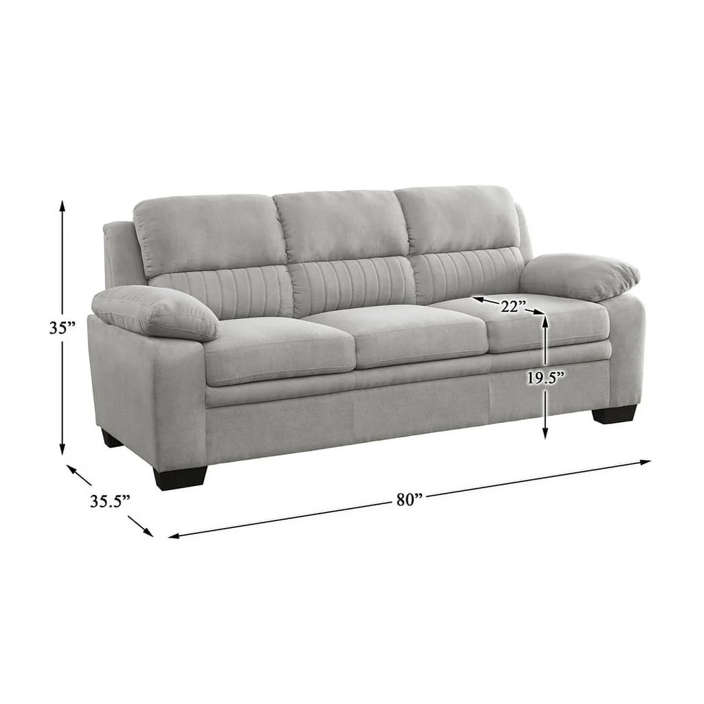 Light Gray Textured Fabric Sofa O20995