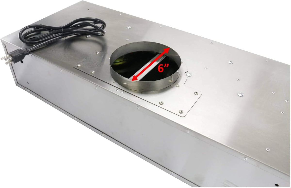 Stainless Steel Under Cabinet Range Hood with 2 LED Lights K99012