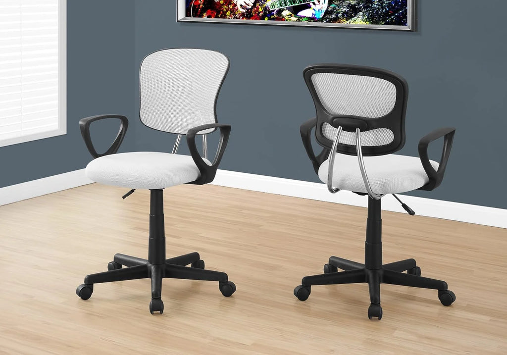 White Black Mesh Ergonomic Swivel Office Chair T83616