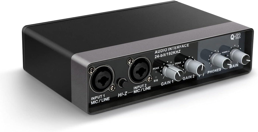 USB Audio Interface 2 Channel with Mic Preamps 48v Q734