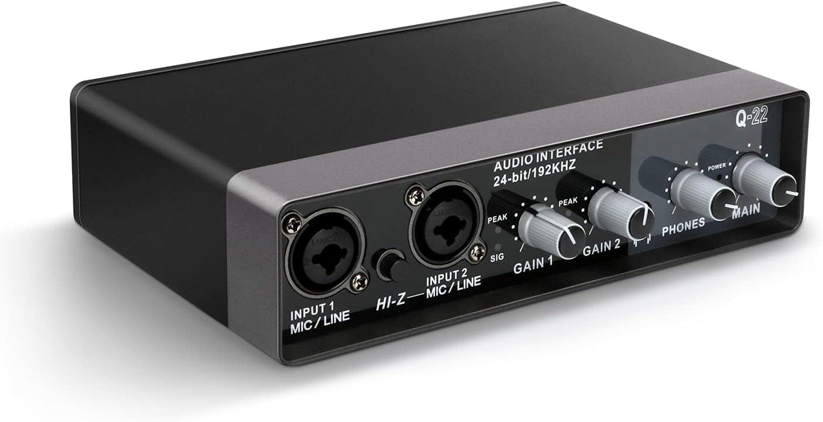 USB Audio Interface 2 Channel with Mic Preamps 48v Q734