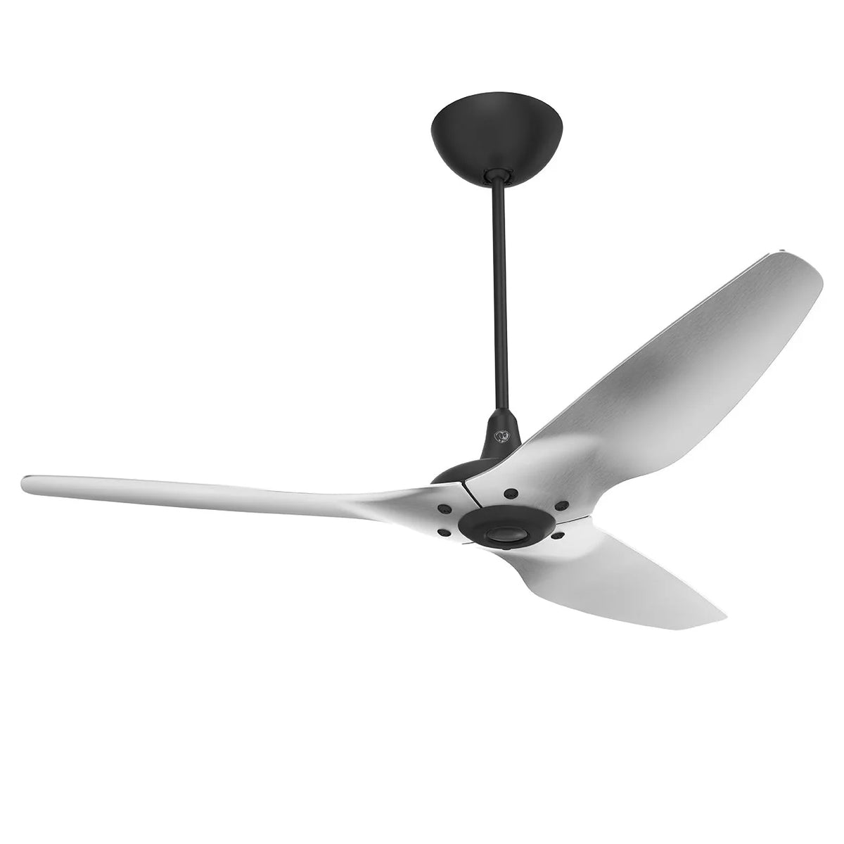 60 Ceiling Fan with Brushed Aluminum Blades and Black Finish M655