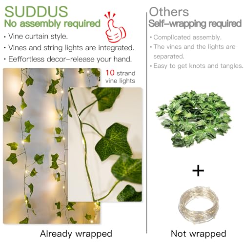 200 LED 6.5ft x 6.5ft Pothos Fairy Curtain Lights with Remote Warm White M851
