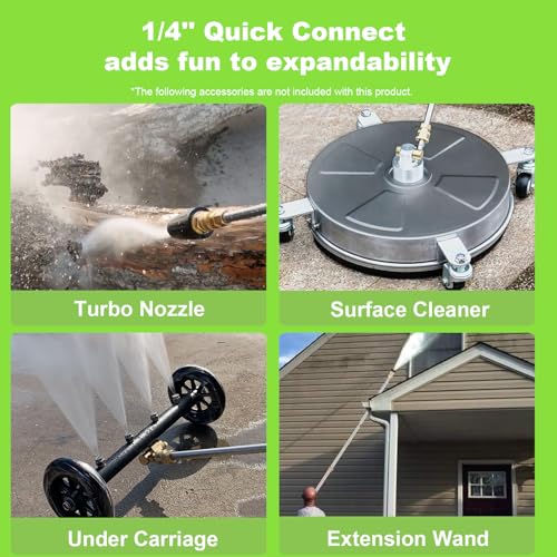 4800 PSI 4.0 GPM Electric Pressure Washer with 33ft Hose, 4 Nozzle and Foam Cannon, Blue I757176