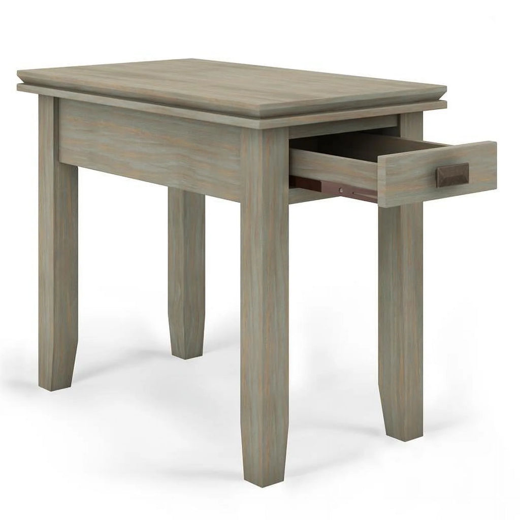 Gray Wood Narrow Side Table L7663