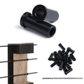 Black Cable Railing Kit Protector Sleeves Grommet for 1/8 5/32 3/16 Wire Rope Wood Posts Deck Stair Railing POM U9748