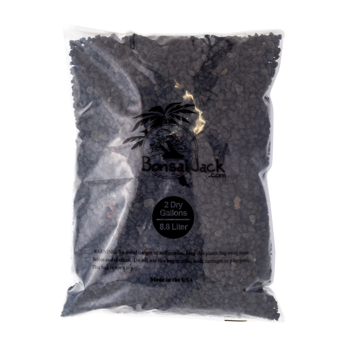 Black 1/4 inch Horticultural Lava Rock Soil Additive 2 Gallons W916